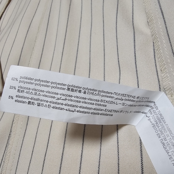 20 - Bershka Striped Neutral Blazer Dress - Picture 9 of 13